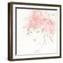 Floral Figures II Pink Gold Sq-Anne Tavoletti-Framed Art Print