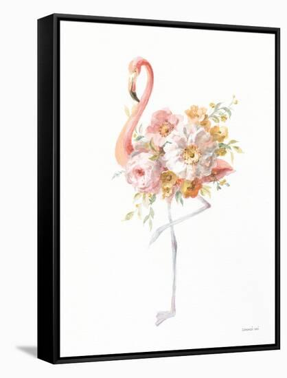 Floral Flamingo II-Danhui Nai-Framed Stretched Canvas