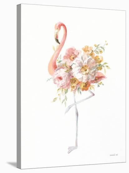 Floral Flamingo II-Danhui Nai-Stretched Canvas