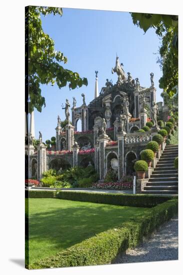 Floral Fountains, Isola Bella, Borromean Islands, Lake Maggiore, Piedmont, Italian Lakes, Italy, Eu-James Emmerson-Stretched Canvas