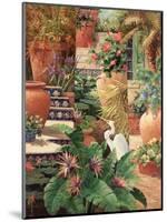 Floral Fractal with Egret-Art Fronckowiak-Mounted Art Print