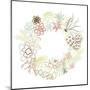 Floral Frame. Cute Succulents Arranged Un a Shape of the Wreath Perfect for Wedding Invitations And-Alisa Foytik-Mounted Art Print