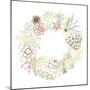 Floral Frame. Cute Succulents Arranged Un a Shape of the Wreath Perfect for Wedding Invitations And-Alisa Foytik-Mounted Art Print