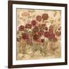 Floral Frenzy Burgundy I-Alan Hopfensperger-Framed Art Print