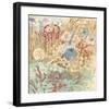 Floral Frenzy Coastal III-Alan Hopfensperger-Framed Art Print