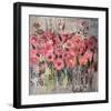 Floral Frenzy Pink I-Alan Hopfensperger-Framed Art Print