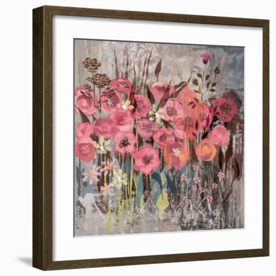 Floral Frenzy Pink I-Alan Hopfensperger-Framed Art Print