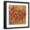 Floral Frenzy Red I-Alan Hopfensperger-Framed Art Print