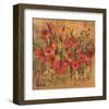 Floral Frenzy Red I-Alan Hopfensperger-Framed Art Print