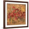 Floral Frenzy Red II-Alan Hopfensperger-Framed Art Print