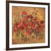 Floral Frenzy Red II-Alan Hopfensperger-Framed Art Print