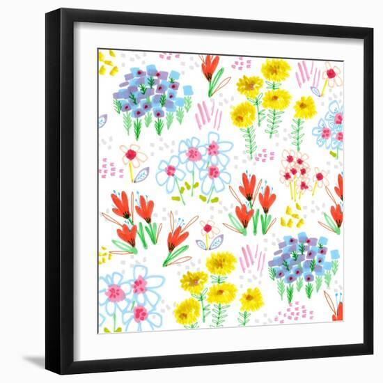 Floral Garden, 2014-Jo Chambers-Framed Giclee Print