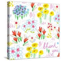Floral Garden - Thank You, 2014-Jo Chambers-Stretched Canvas