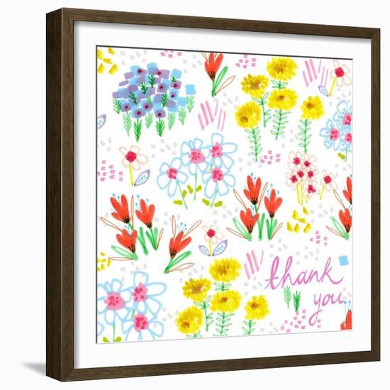 Floral Garden - Thank You, 2014-Jo Chambers-Framed Giclee Print