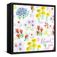 Floral Garden - Thank You, 2014-Jo Chambers-Framed Stretched Canvas