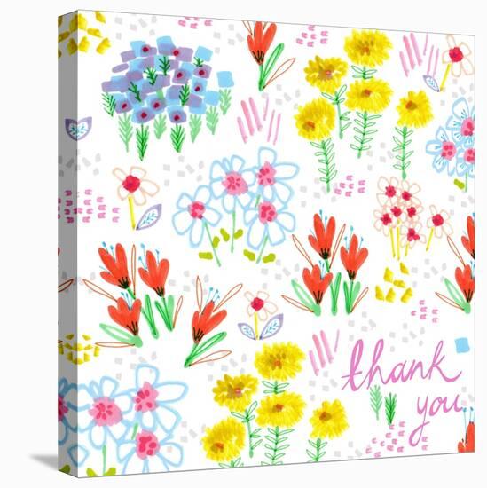 Floral Garden - Thank You, 2014-Jo Chambers-Stretched Canvas