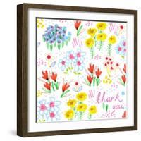 Floral Garden - Thank You, 2014-Jo Chambers-Framed Giclee Print