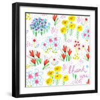 Floral Garden - Thank You, 2014-Jo Chambers-Framed Giclee Print