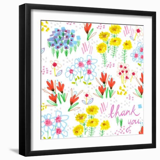 Floral Garden - Thank You, 2014-Jo Chambers-Framed Giclee Print