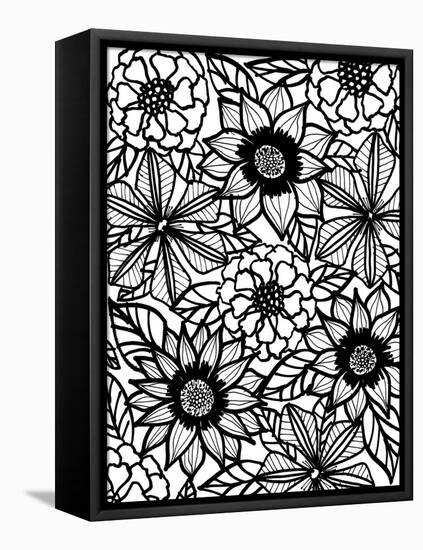 Floral Garden-Laura Miller-Framed Stretched Canvas