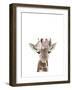 Floral Giraffe-Leah Straatsma-Framed Art Print