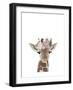 Floral Giraffe-Leah Straatsma-Framed Art Print