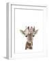 Floral Giraffe-Leah Straatsma-Framed Art Print