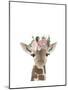 Floral Giraffe-Leah Straatsma-Mounted Art Print