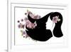 Floral Girl Silhouette-Alisa Foytik-Framed Art Print