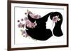 Floral Girl Silhouette-Alisa Foytik-Framed Art Print