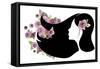 Floral Girl Silhouette-Alisa Foytik-Framed Stretched Canvas