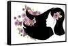 Floral Girl Silhouette-Alisa Foytik-Framed Stretched Canvas