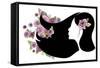 Floral Girl Silhouette-Alisa Foytik-Framed Stretched Canvas