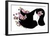 Floral Girl Silhouette-Alisa Foytik-Framed Art Print