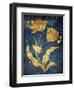 Floral Golden Blues Mate-Jace Grey-Framed Art Print