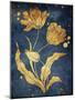 Floral Golden Blues Mate-Jace Grey-Mounted Art Print