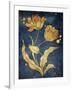 Floral Golden Blues Mate-Jace Grey-Framed Art Print