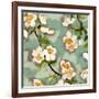 Floral - Grey-The Saturday Evening Post-Framed Giclee Print