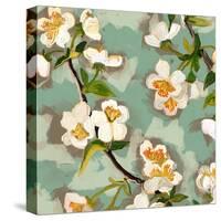 Floral - Grey-The Saturday Evening Post-Stretched Canvas