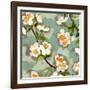 Floral - Grey-The Saturday Evening Post-Framed Giclee Print