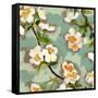 Floral - Grey-The Saturday Evening Post-Framed Stretched Canvas