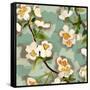 Floral - Grey-The Saturday Evening Post-Framed Stretched Canvas