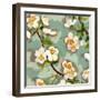 Floral - Grey-The Saturday Evening Post-Framed Giclee Print