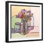 Floral Harmony, 2023 (Oil on Canvas)-Catherine J Martzloff-Framed Giclee Print