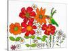 Floral & Hummingbird-Blenda Tyvoll-Stretched Canvas