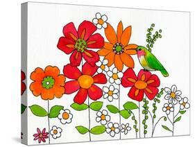 Floral & Hummingbird-Blenda Tyvoll-Stretched Canvas