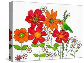 Floral & Hummingbird-Blenda Tyvoll-Stretched Canvas