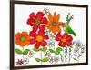 Floral & Hummingbird-Blenda Tyvoll-Framed Art Print