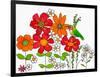 Floral & Hummingbird-Blenda Tyvoll-Framed Art Print