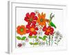 Floral & Hummingbird-Blenda Tyvoll-Framed Art Print